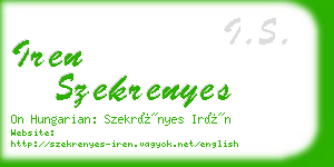 iren szekrenyes business card